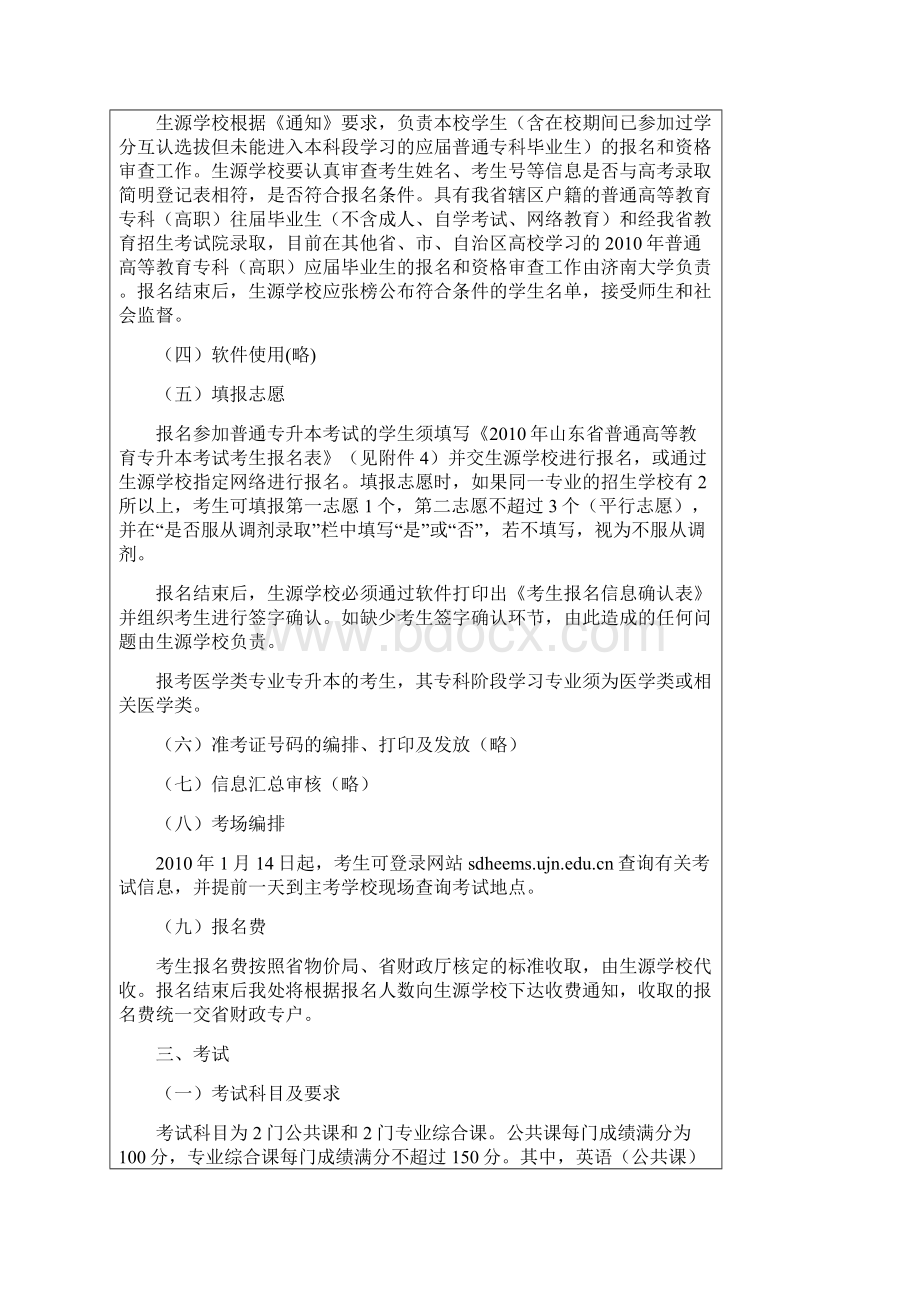 山东省专升本招生简章与考试大纲Word文件下载.docx_第2页