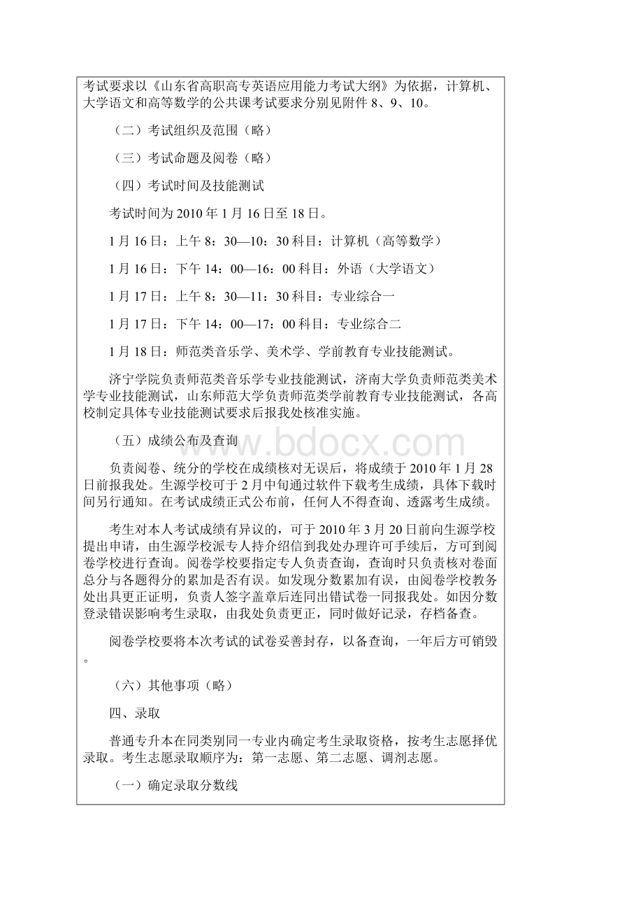 山东省专升本招生简章与考试大纲Word文件下载.docx_第3页