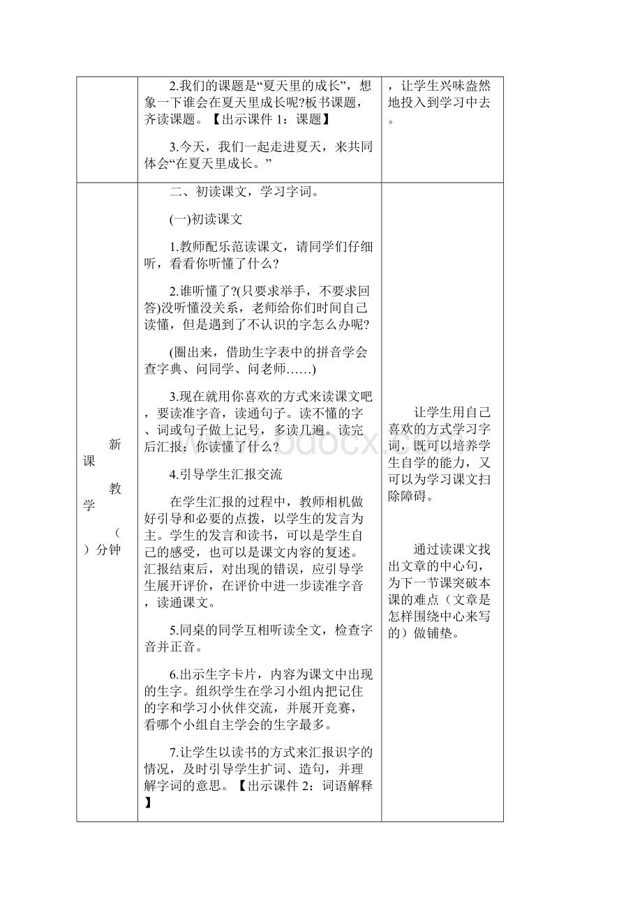 部编版六年级语文上册《夏天里的成长》教案.docx_第2页