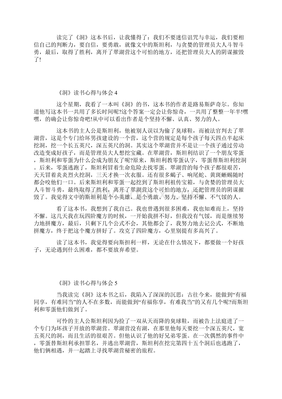 《洞》读书心得与体会Word格式文档下载.docx_第3页