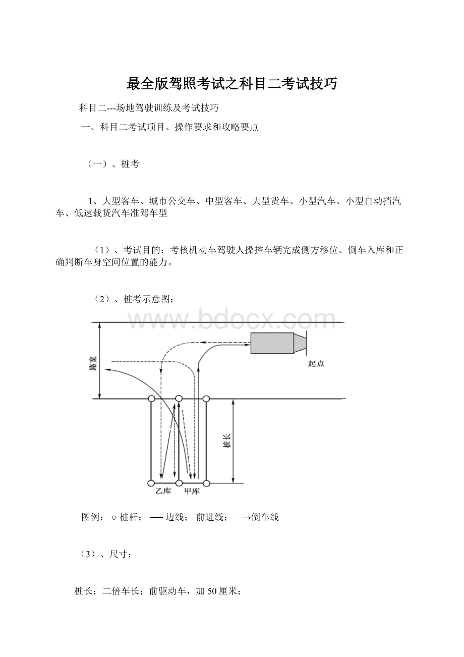 最全版驾照考试之科目二考试技巧Word格式.docx_第1页