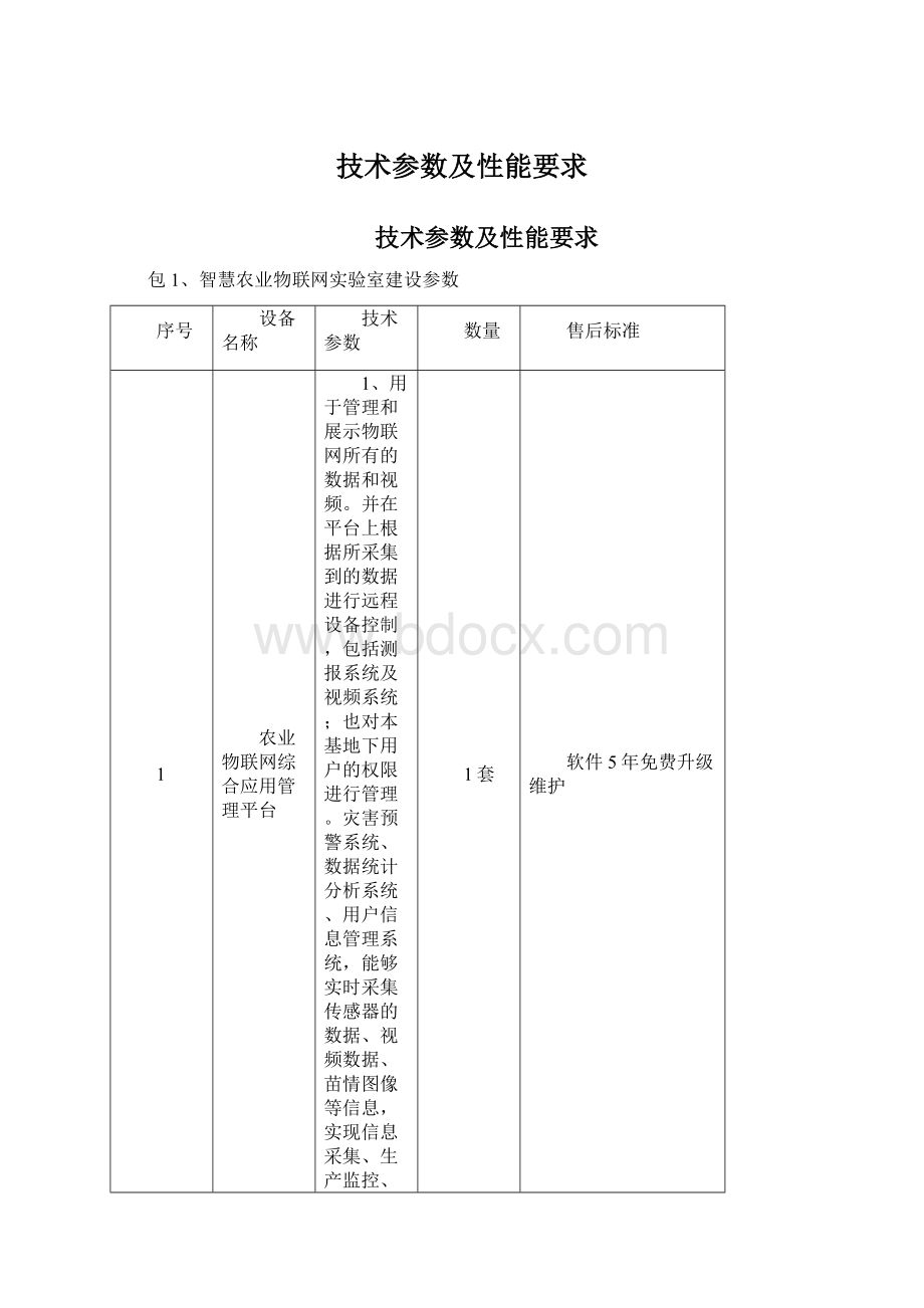 技术参数及性能要求.docx_第1页