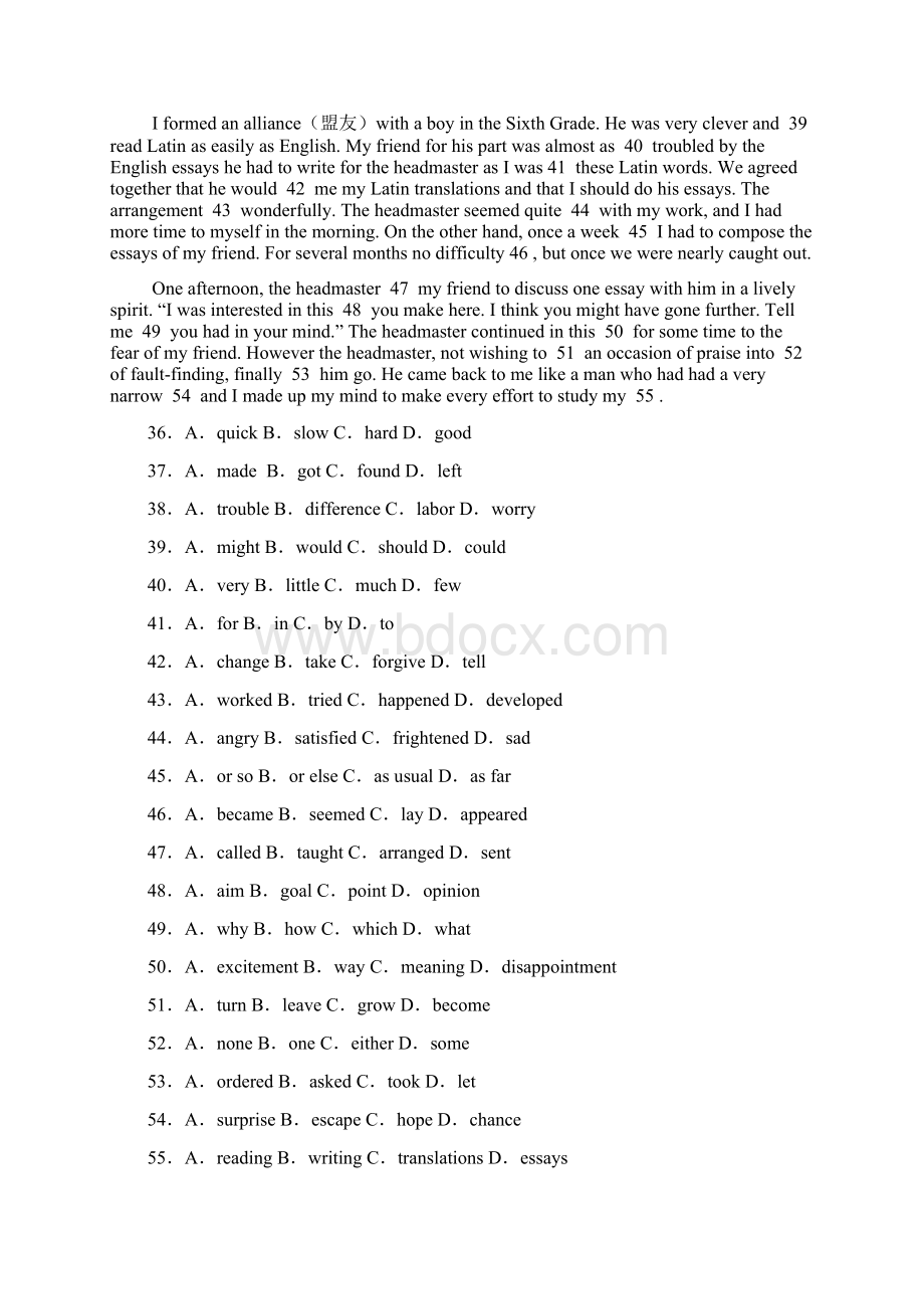 届高三英语外研版总复习特色训练 必修1 Module 5 A Lesson in a Lab文档格式.docx_第2页