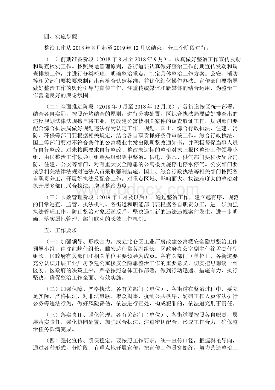 北仑区工业厂房改建公寓楼安全隐患整治工作方案.docx_第2页