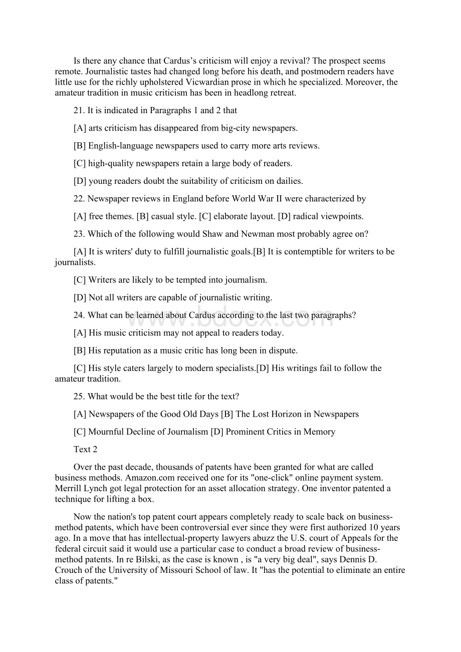 全国硕士研究生入学统一考试英语试题及答案.docx_第3页