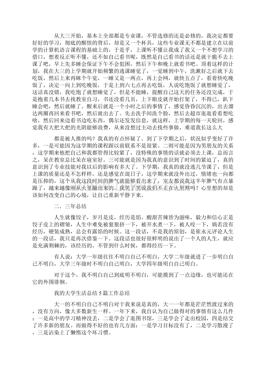 我的大学生活总结12篇.docx_第3页