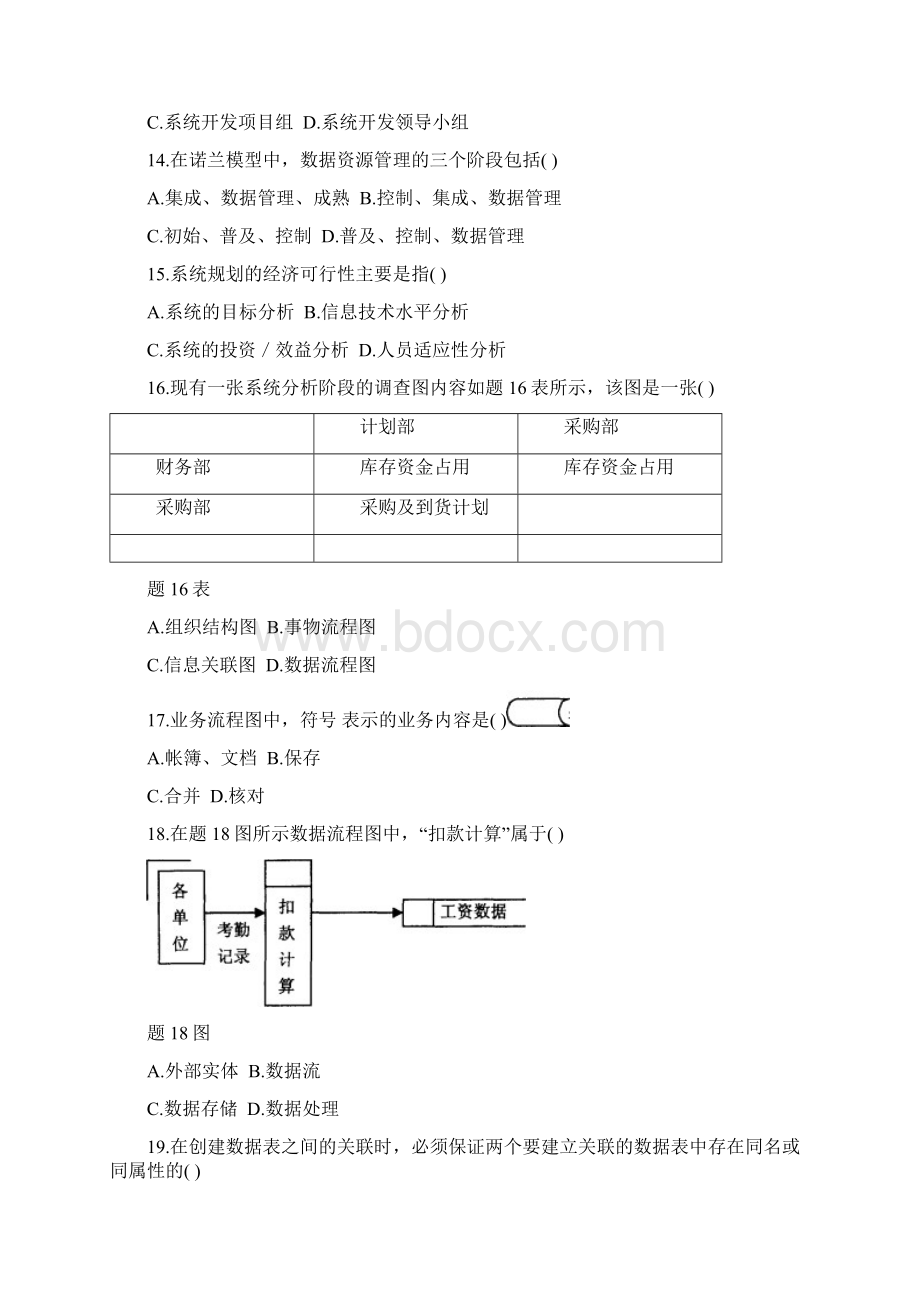 全国高等教育自学考试管理系统中计算机应用真题及答案Word文件下载.docx_第3页