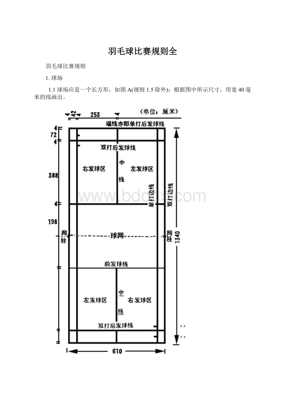 羽毛球比赛规则全Word文件下载.docx_第1页