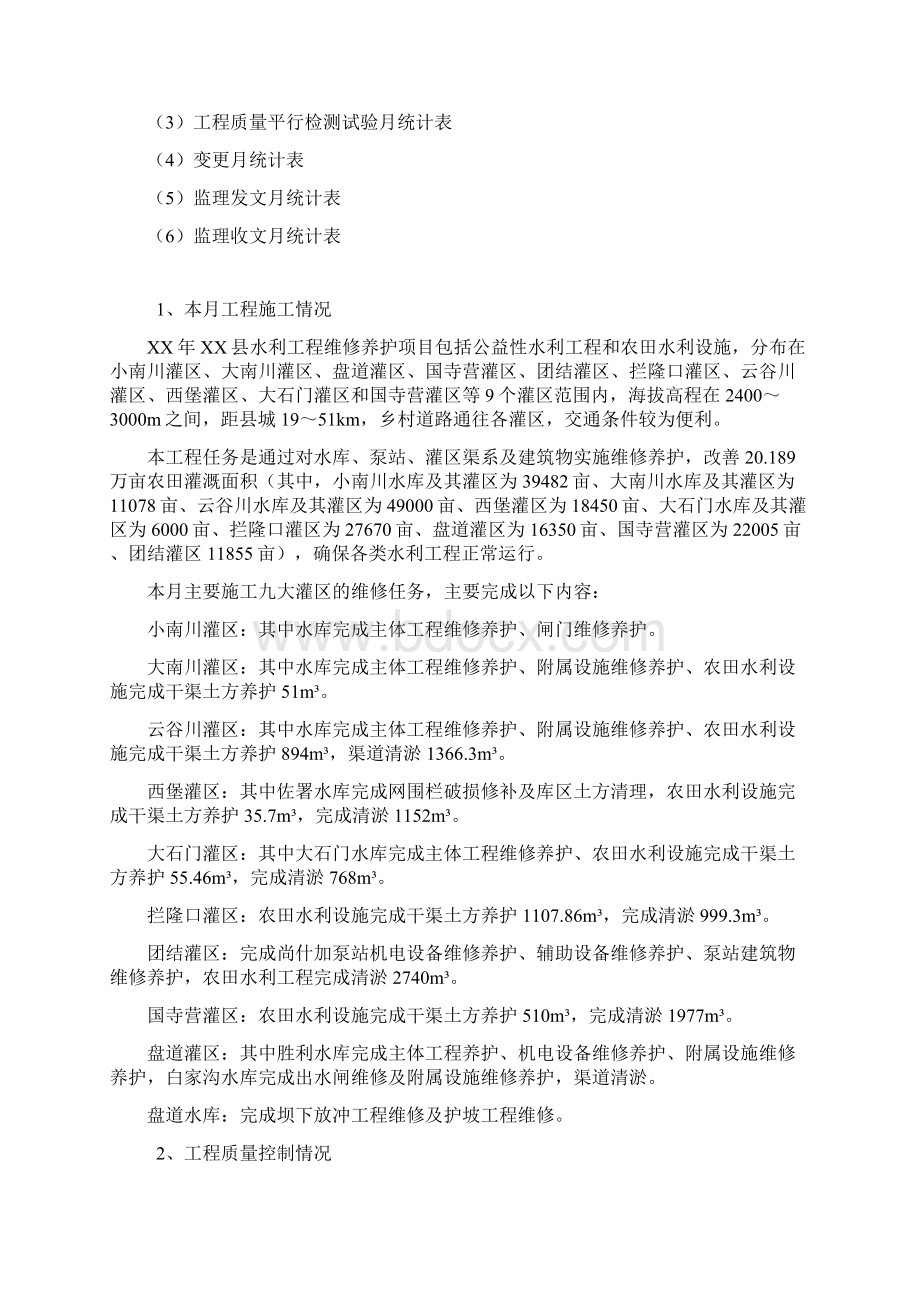 水利工程维修养护项目监理月报.docx_第2页