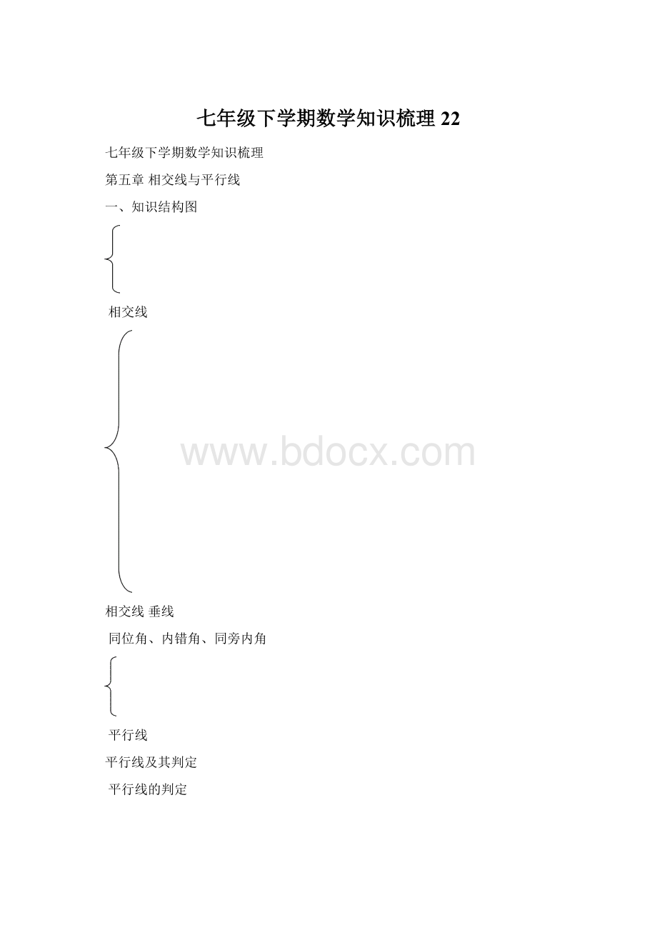 七年级下学期数学知识梳理22.docx_第1页