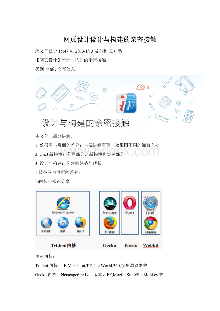 网页设计设计与构建的亲密接触.docx_第1页