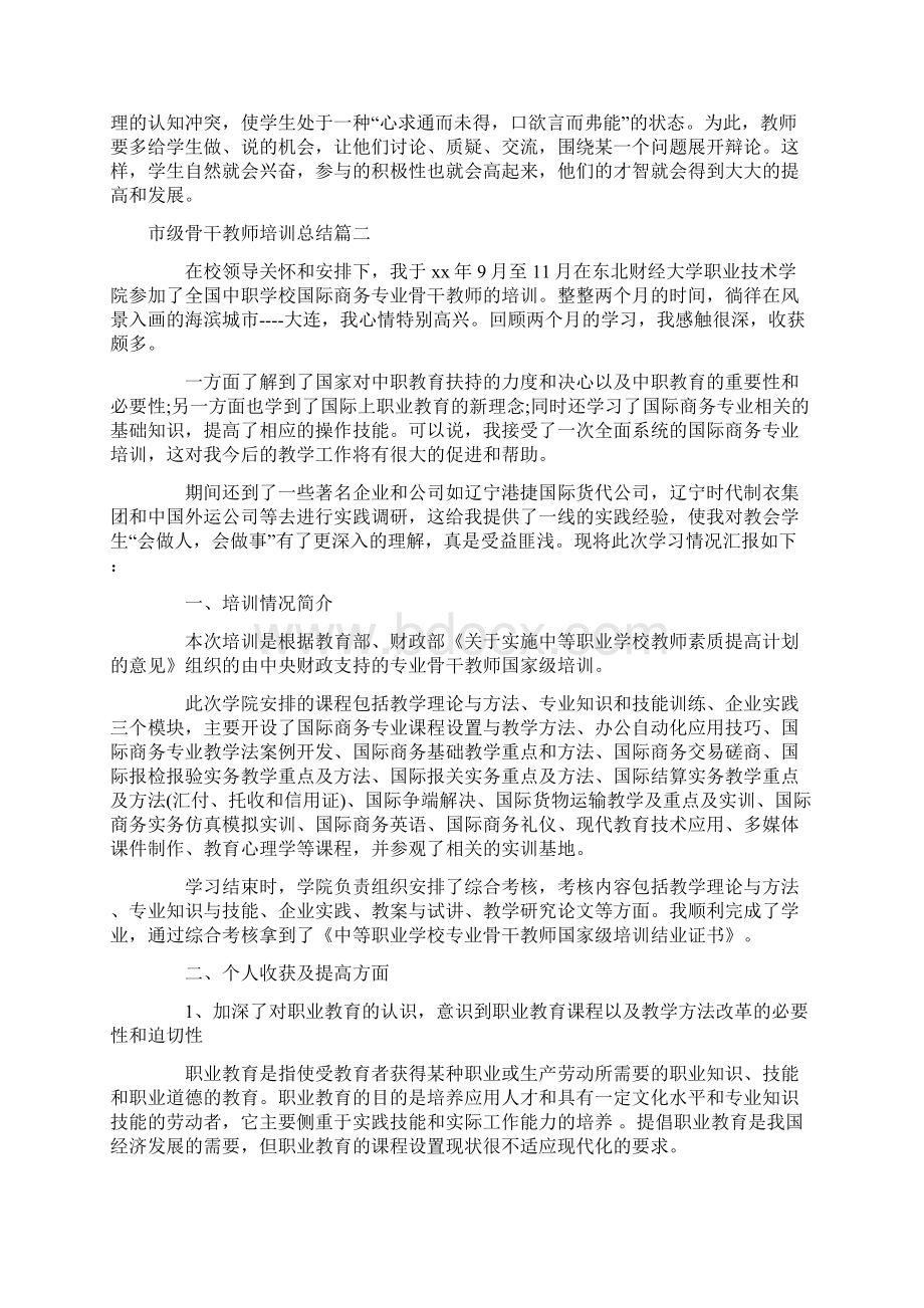 市级骨干教师培训总结报告.docx_第2页