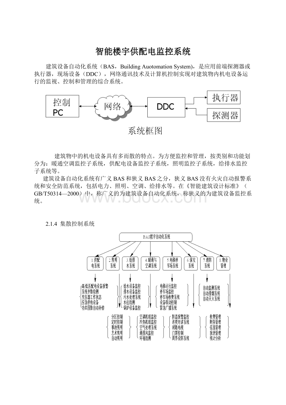 智能楼宇供配电监控系统文档格式.docx