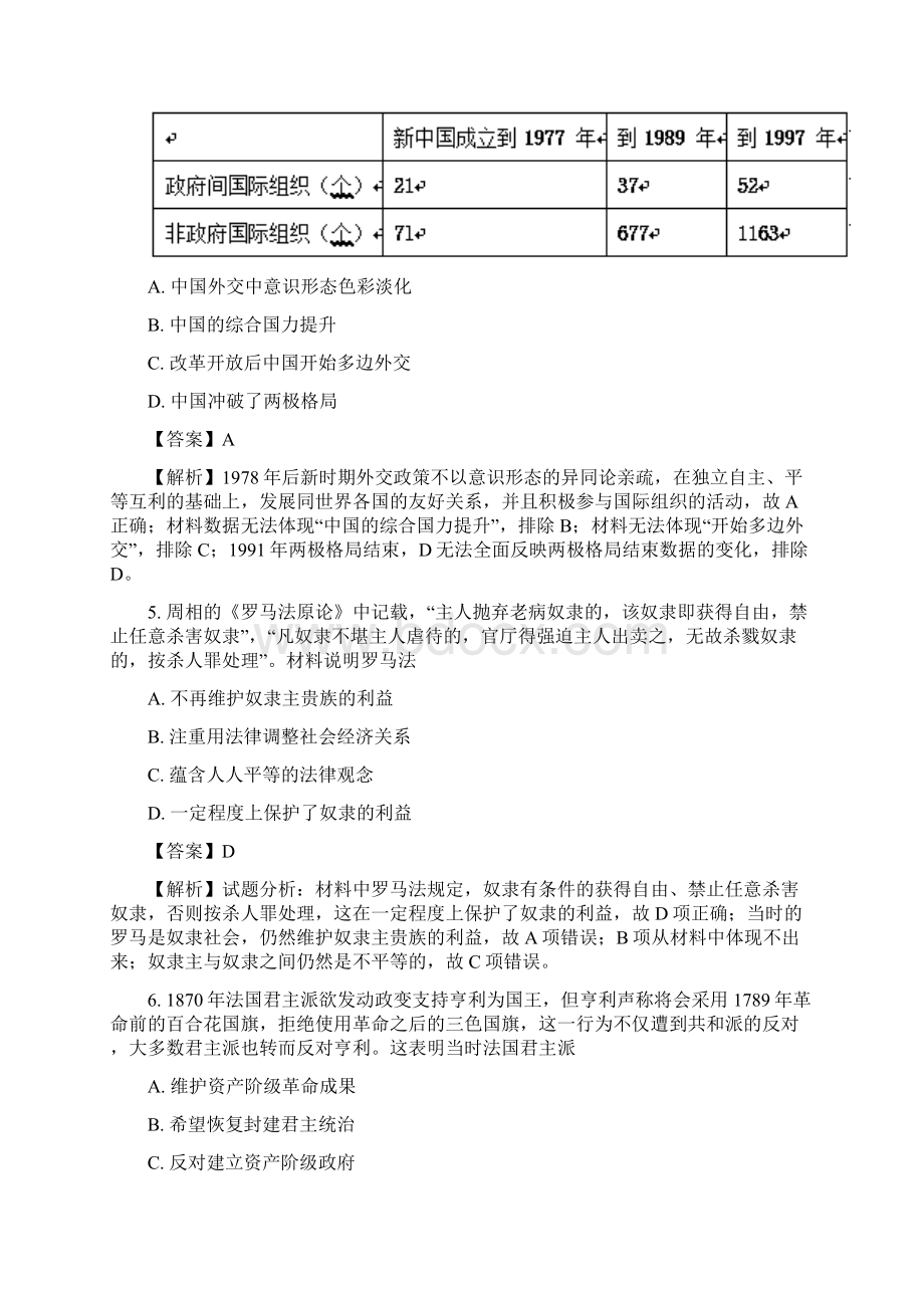 山东省枣庄现代实验学校届高三历史阶段性自测题.docx_第3页