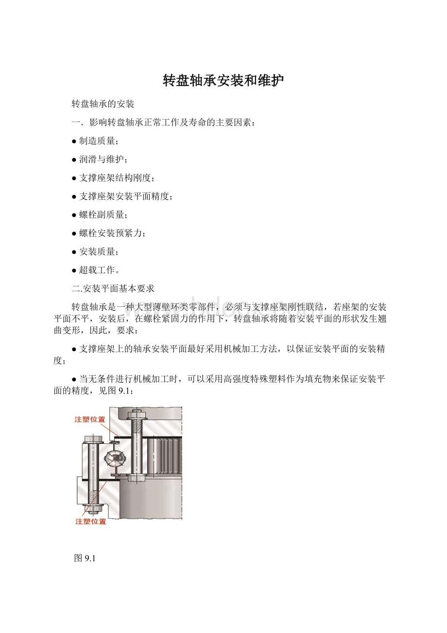 转盘轴承安装和维护Word文档下载推荐.docx_第1页