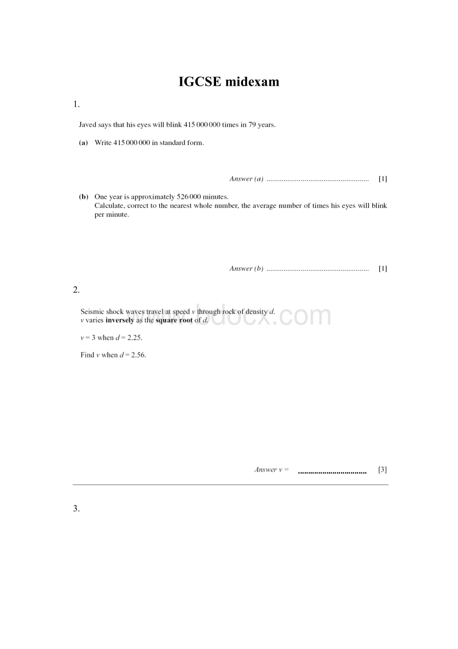 IGCSE midexamWord格式文档下载.docx