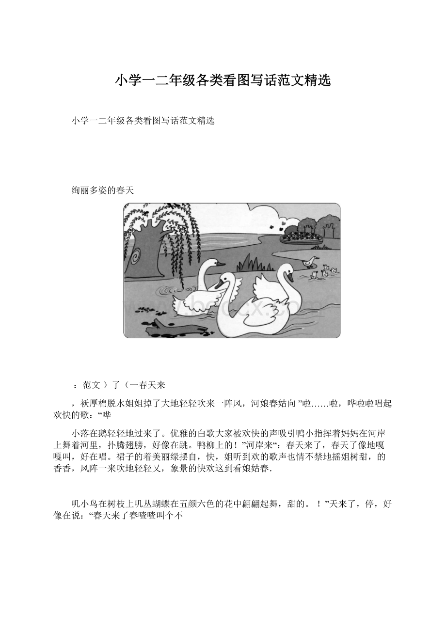 小学一二年级各类看图写话范文精选Word文件下载.docx