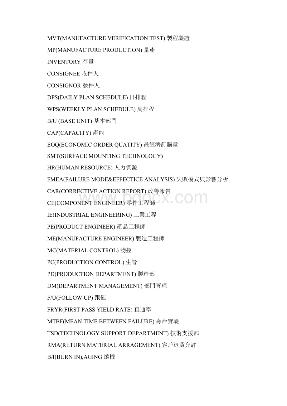 中英文对照教学课程产品结构WIP存货管理.docx_第3页