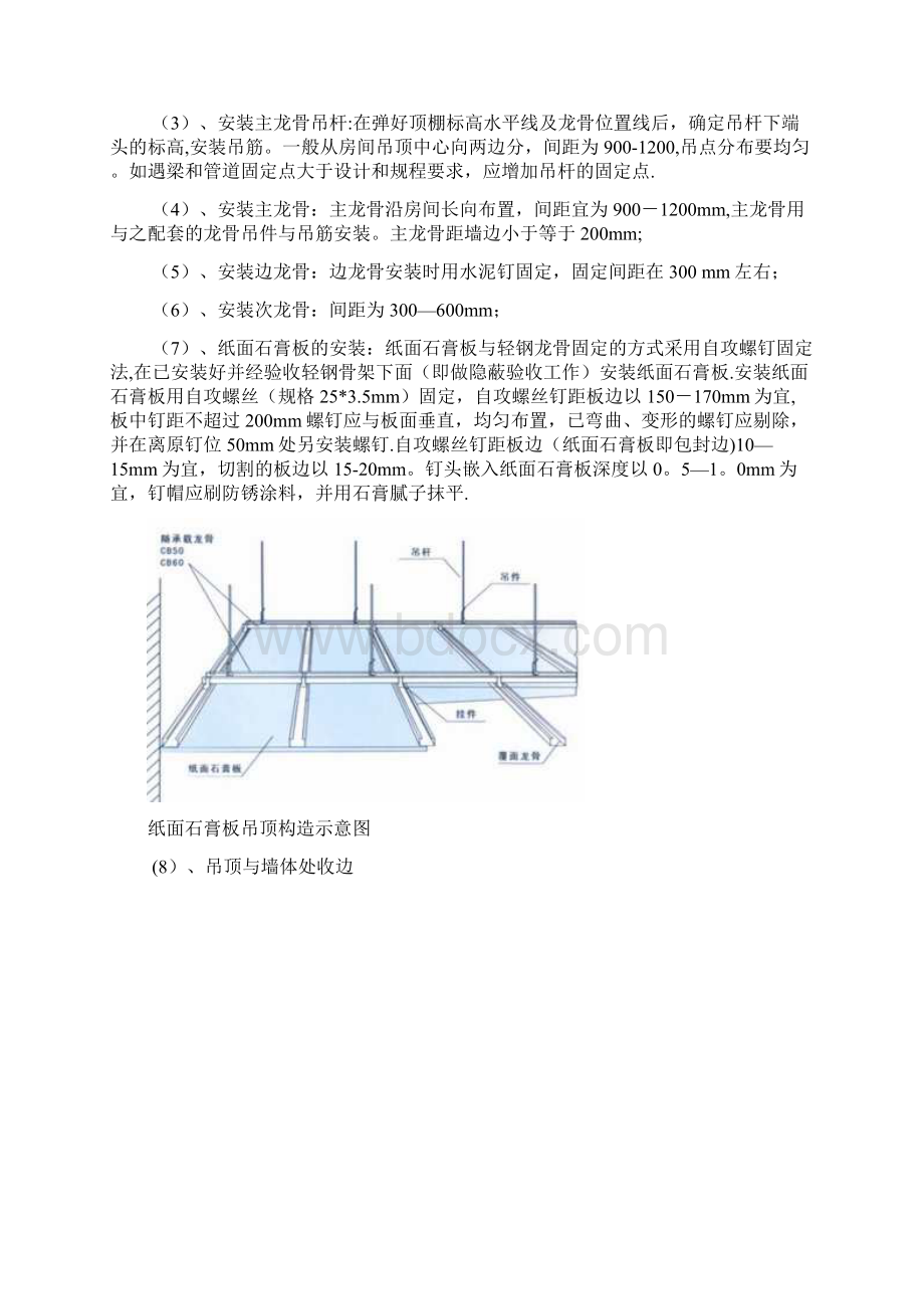 完整word版石膏板吊顶施工方案Word文档下载推荐.docx_第2页