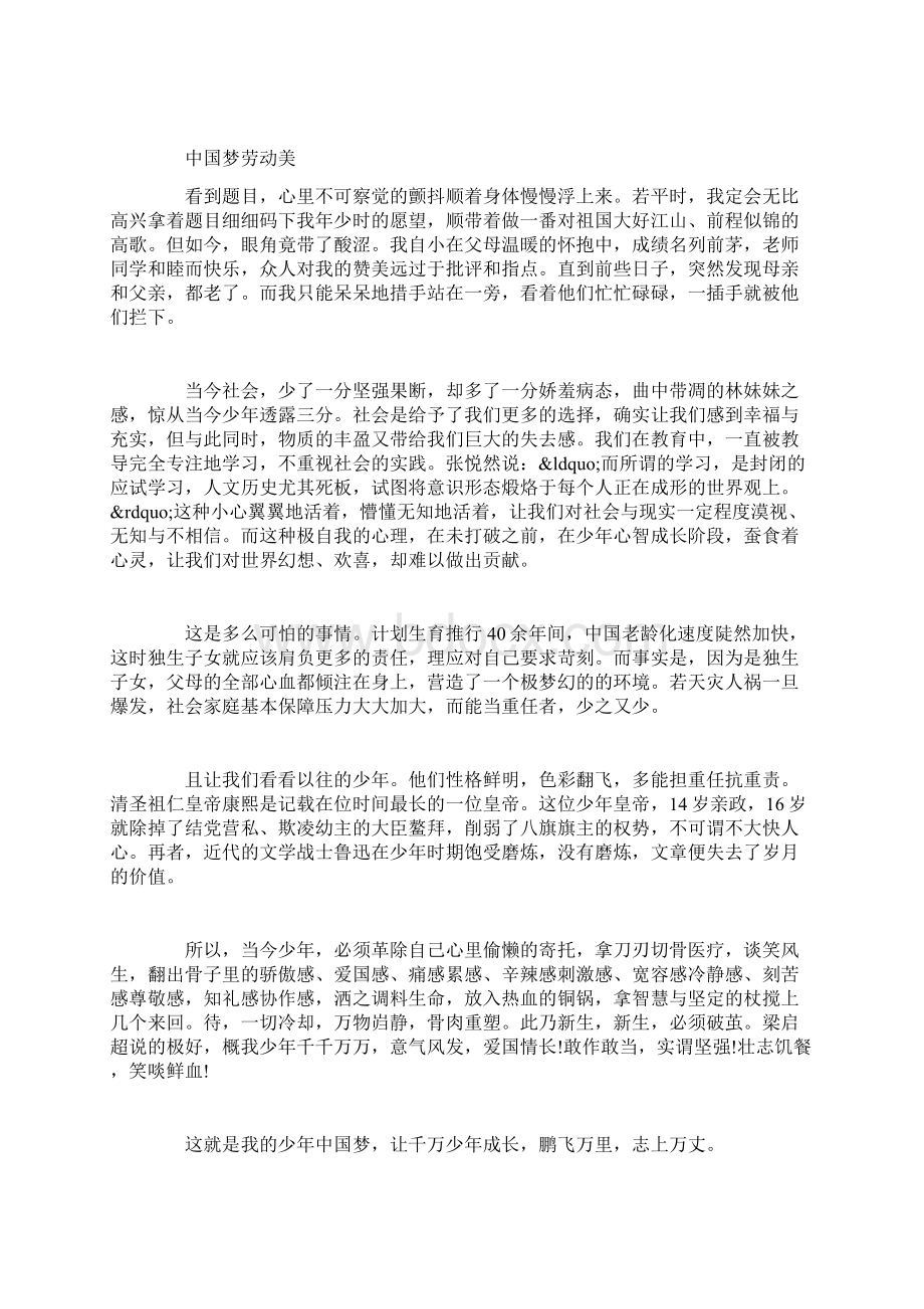 中国梦劳动美征文范文600字.docx_第3页