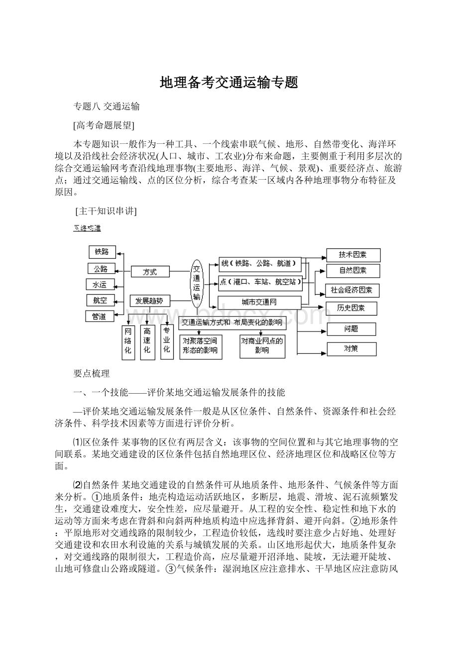 地理备考交通运输专题.docx_第1页