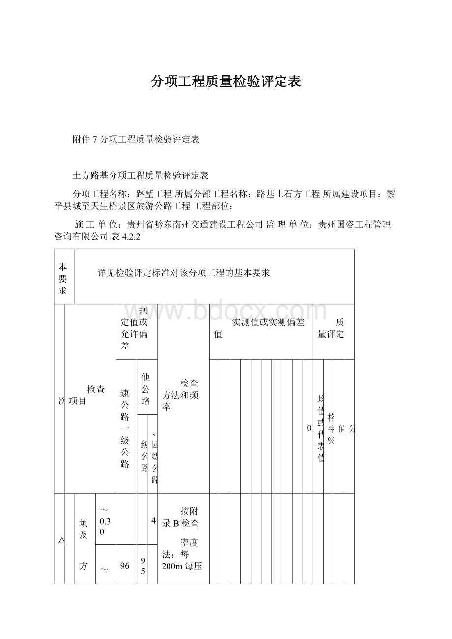 分项工程质量检验评定表.docx