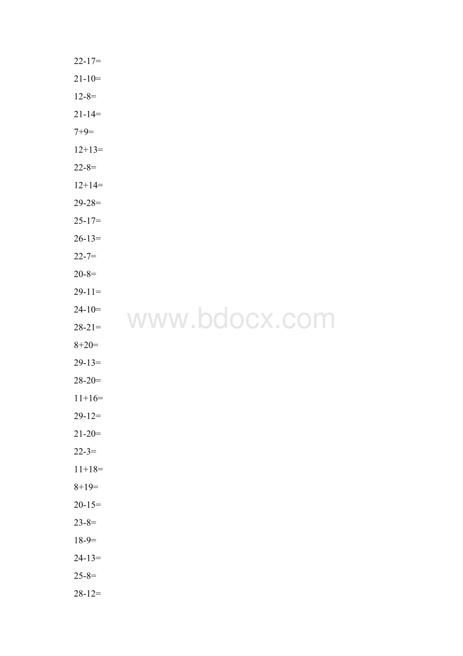 三十以内加减法练习题Word下载.docx_第3页