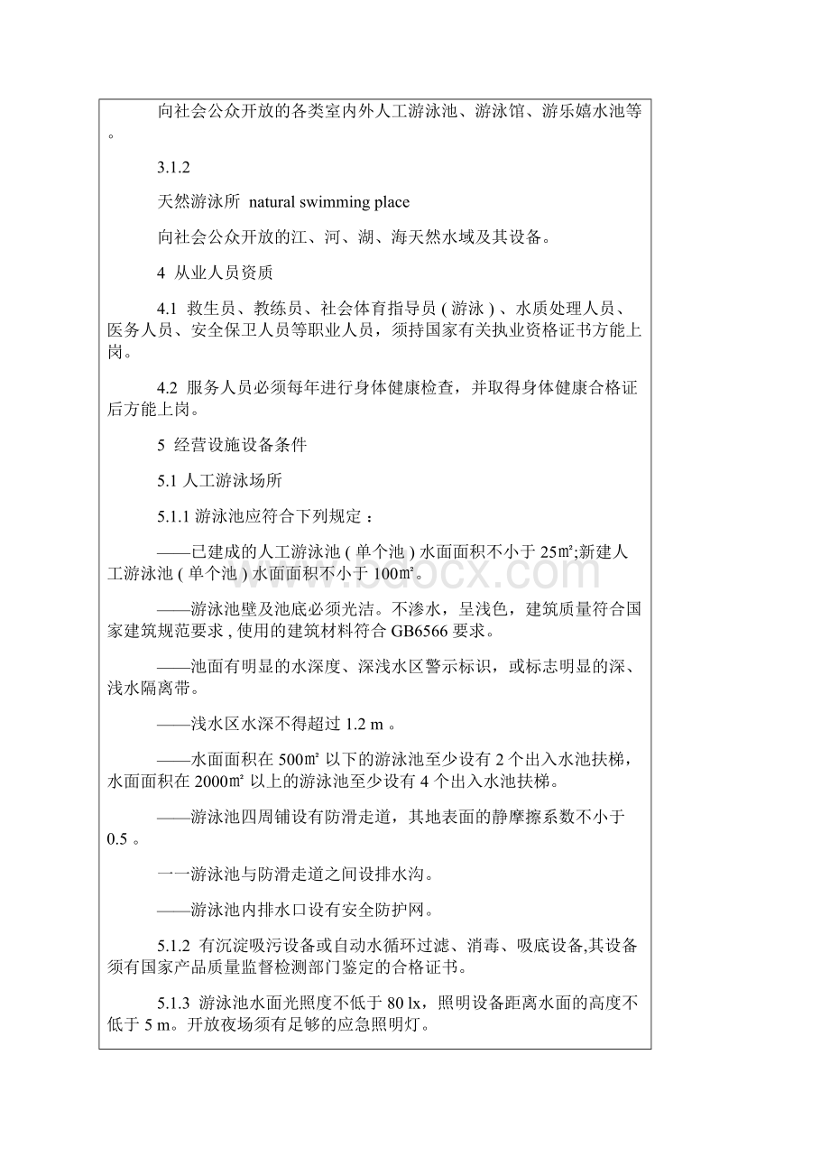 最新游泳场所开放条件与技术要求.docx_第2页