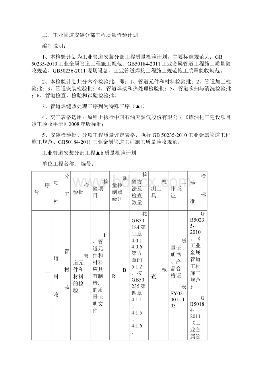 安装工程质量检验计划模式版.docx_第3页