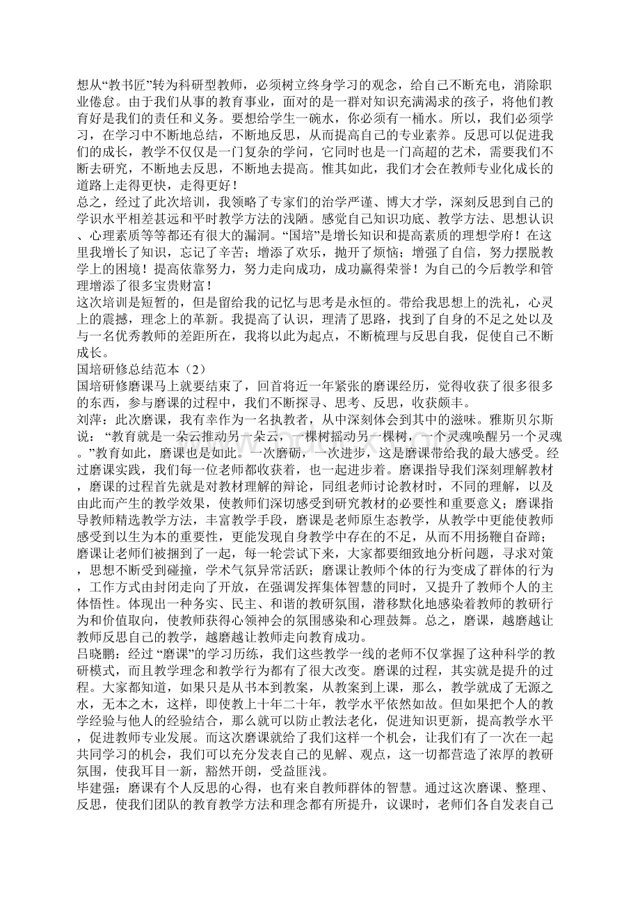 国培研修总结范本.docx_第2页