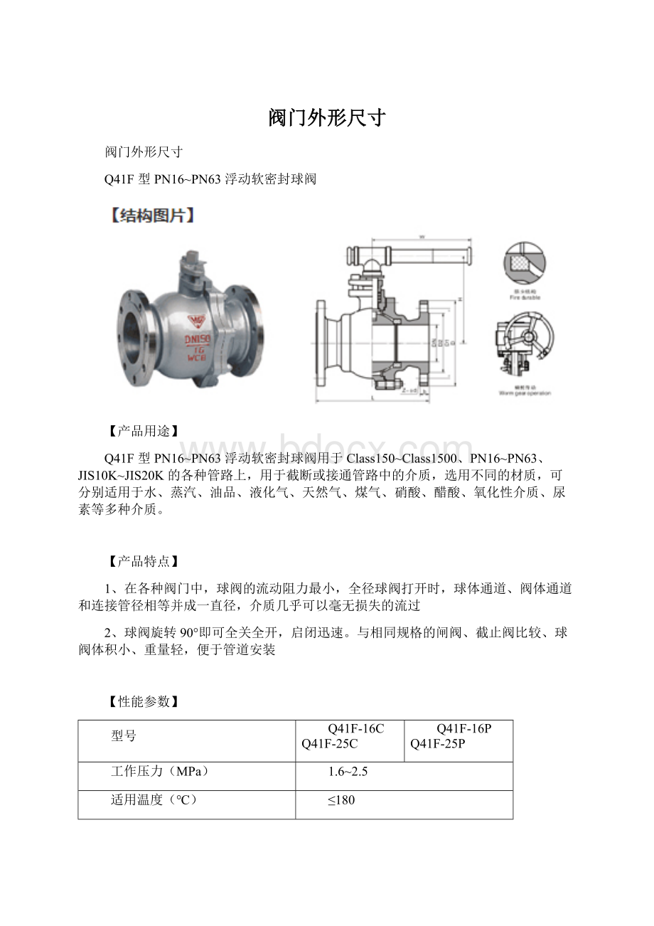 阀门外形尺寸文档格式.docx_第1页