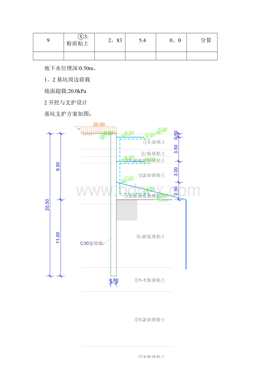 桩墙式基坑支护结构计算书范本模板.docx_第3页