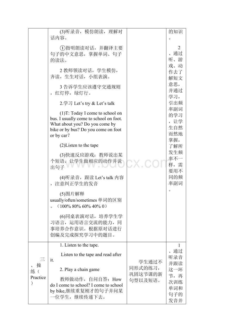 Unit2Waystogotoschool新版教学设计.docx_第3页