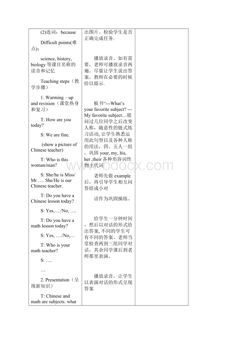 七年级英语上册《Unit 12 My favorite subject is science》教案2.docx_第2页