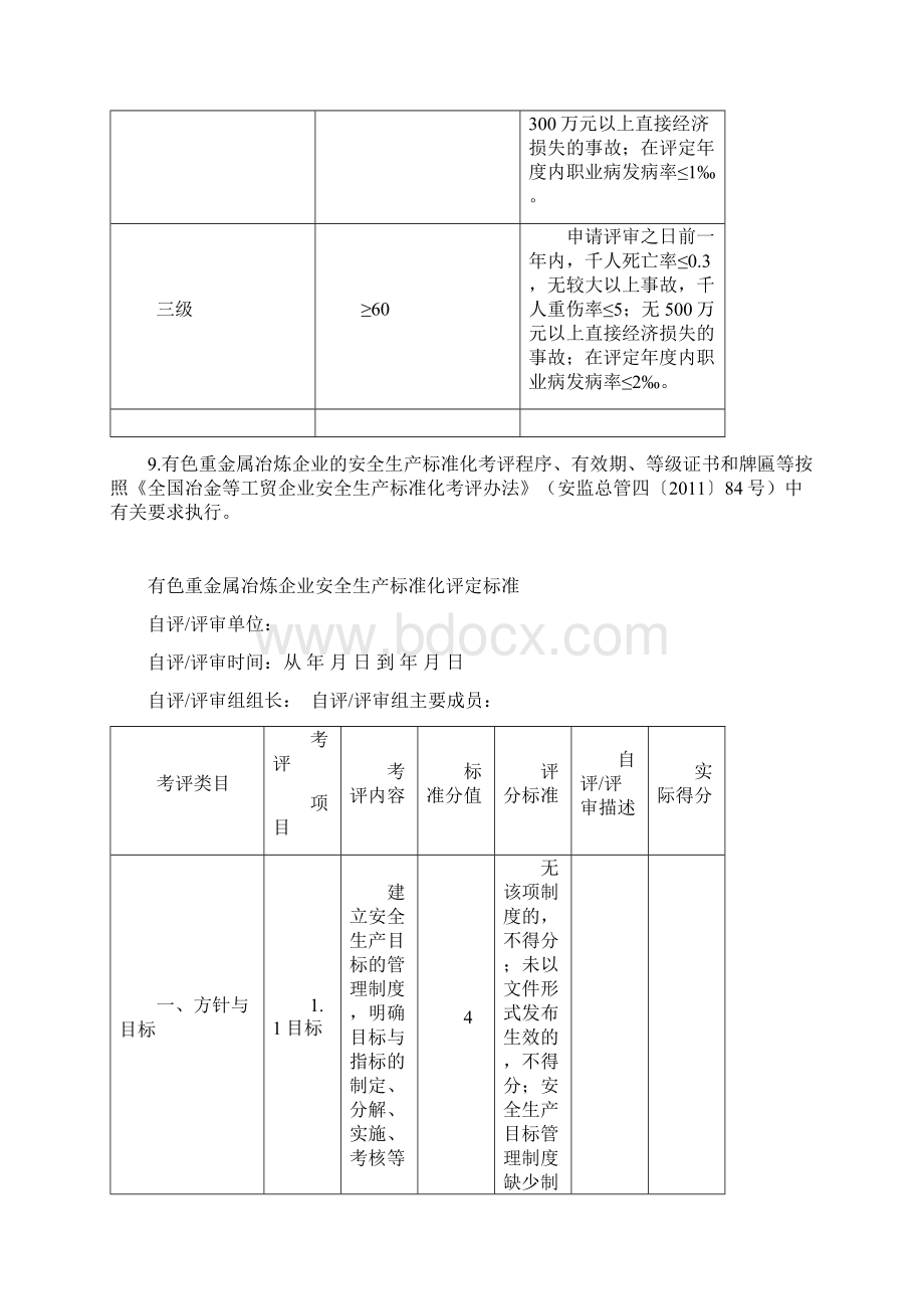 有色重金属冶炼企业安全生产标准化评定标准.docx_第2页