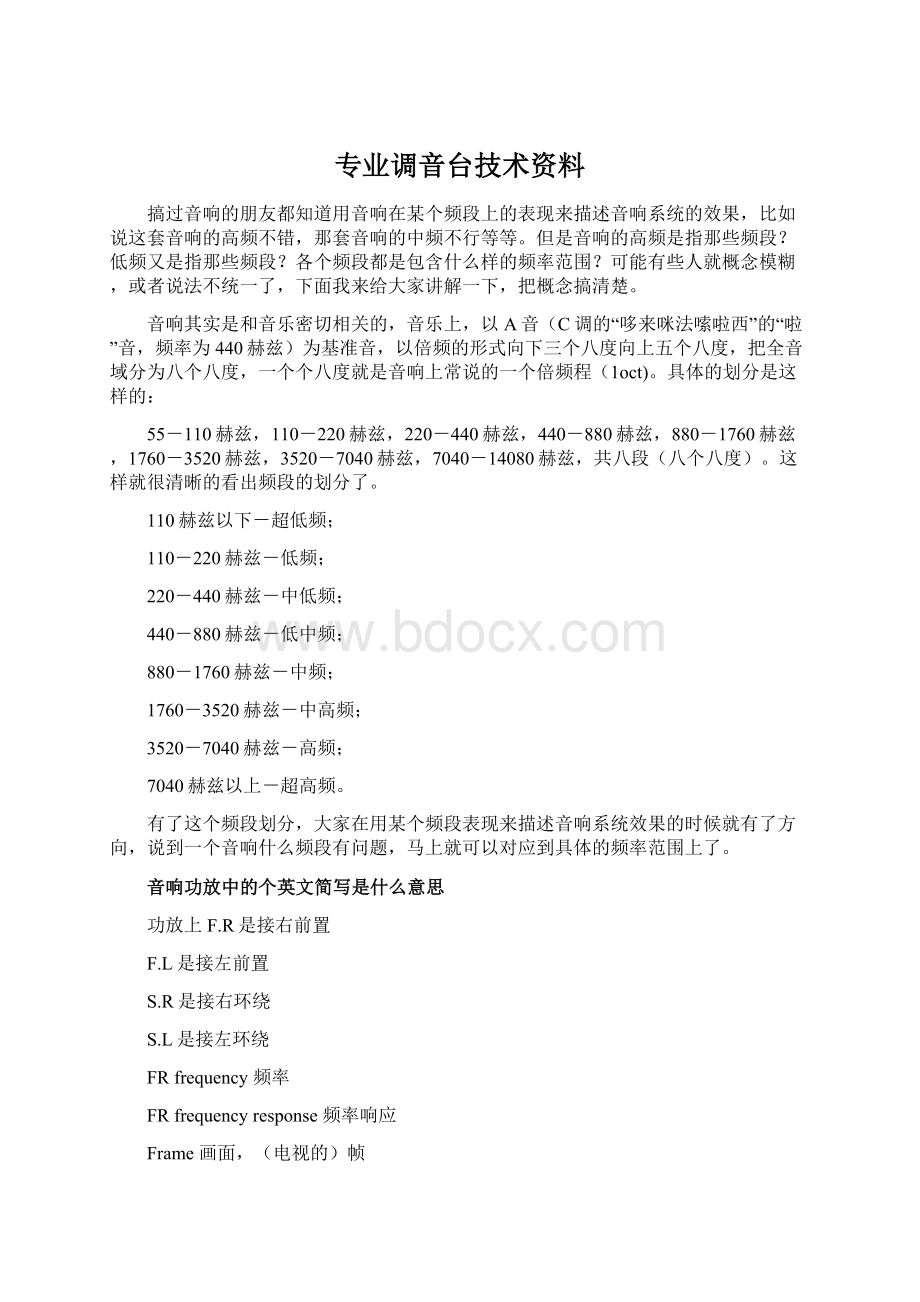 专业调音台技术资料.docx_第1页