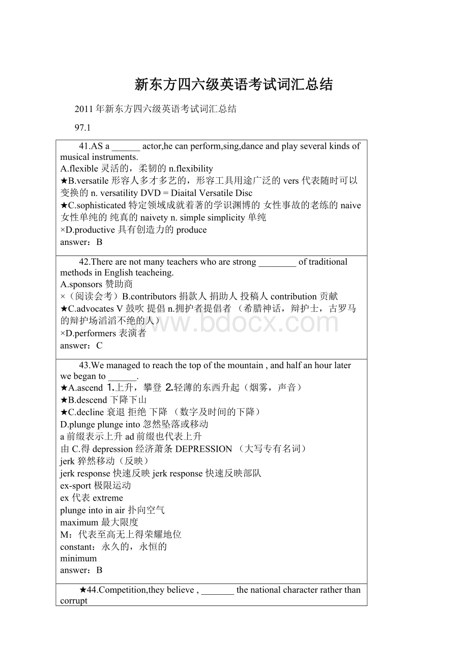 新东方四六级英语考试词汇总结.docx_第1页