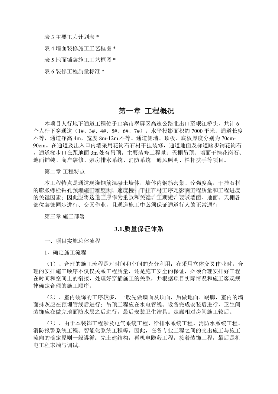 人行下穿地下通道装修项目施工方案大全.docx_第2页