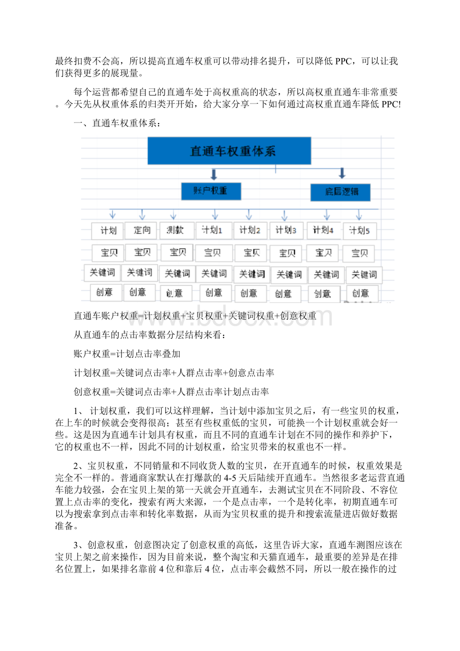 完整版高权重直通车打造实操案例快速降低PPC引爆手淘首页流量.docx_第2页