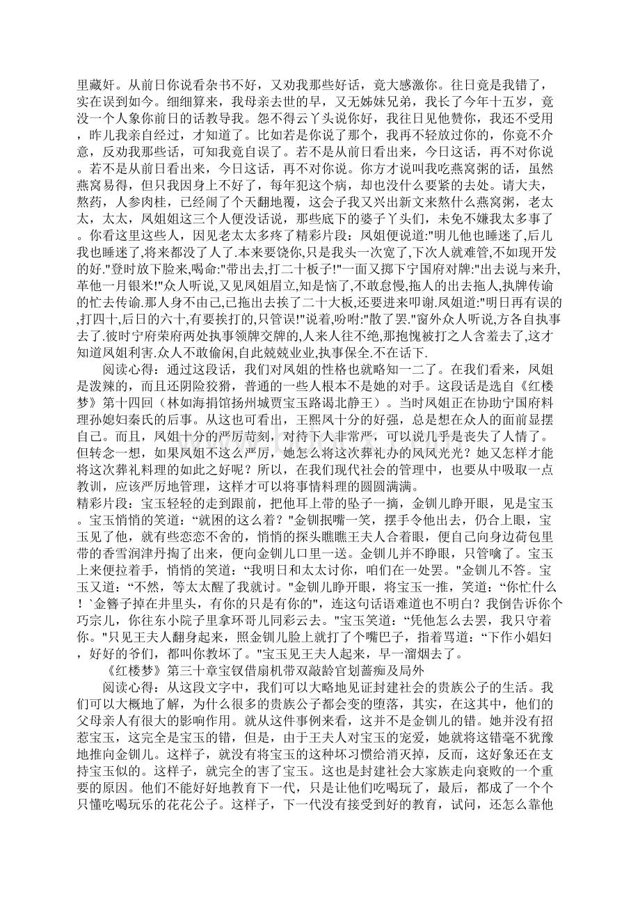 《红楼梦》阅读笔记高三作文.docx_第2页