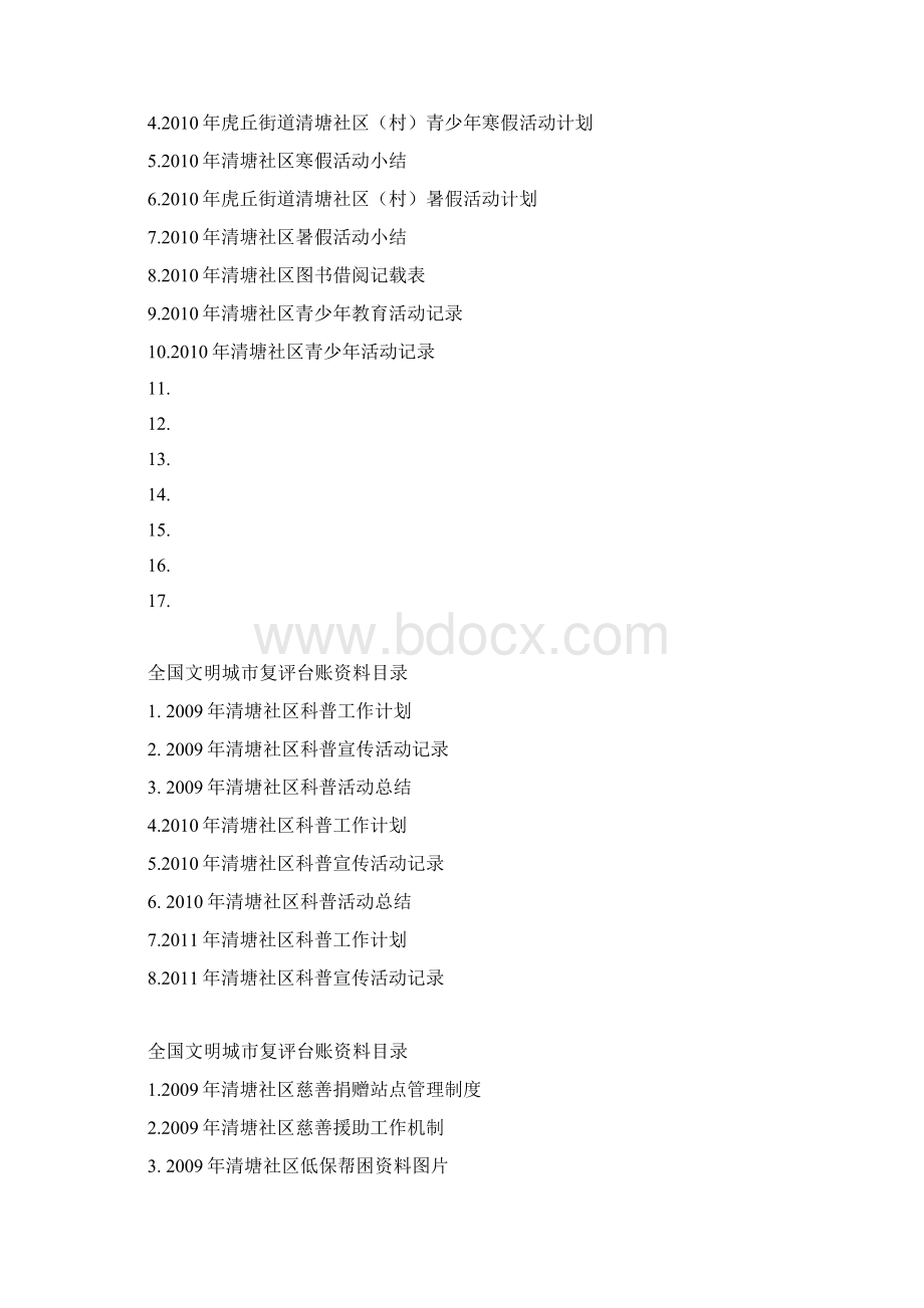 11年社区全国文明城市复评台账资料样张杨岳明Word格式文档下载.docx_第2页