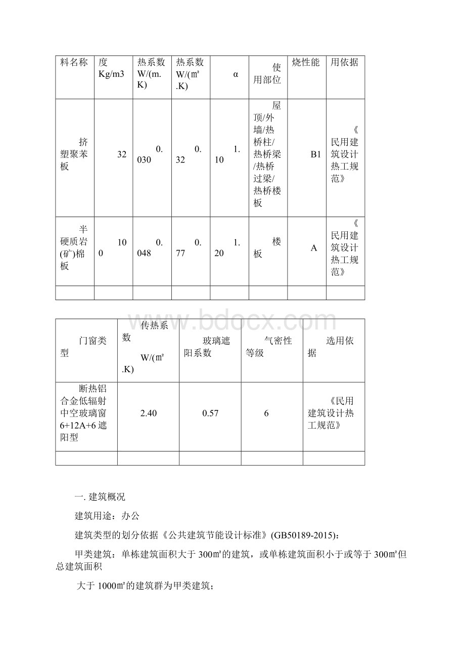 公共建筑规定性指标计算报告书Word格式文档下载.docx_第2页