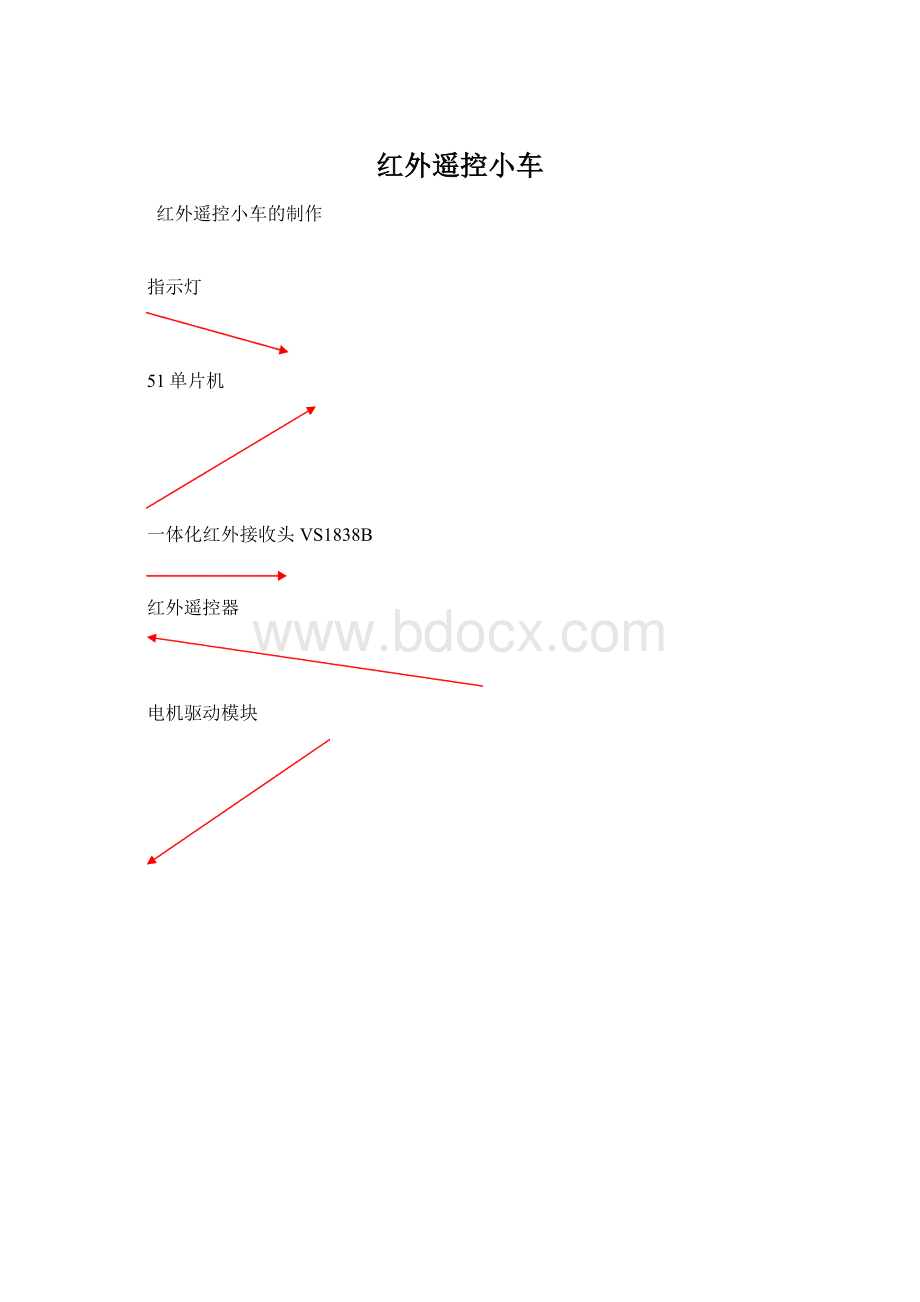红外遥控小车Word下载.docx