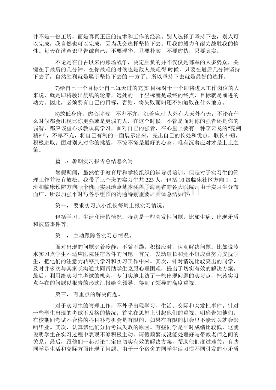 暑期实习报告总结怎么写文档格式.docx_第3页