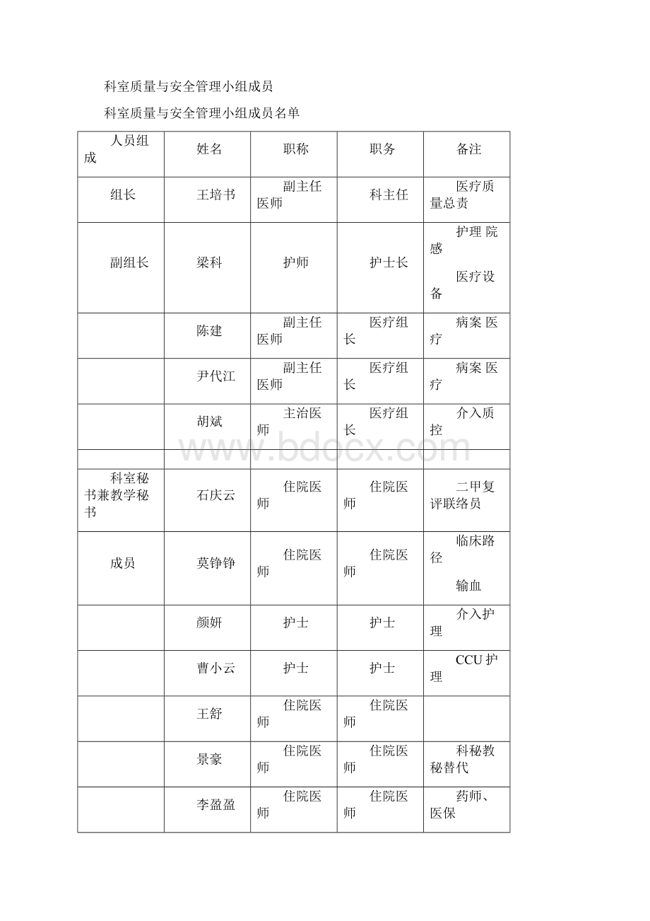 心内科质量管理体系Word文档格式.docx_第2页