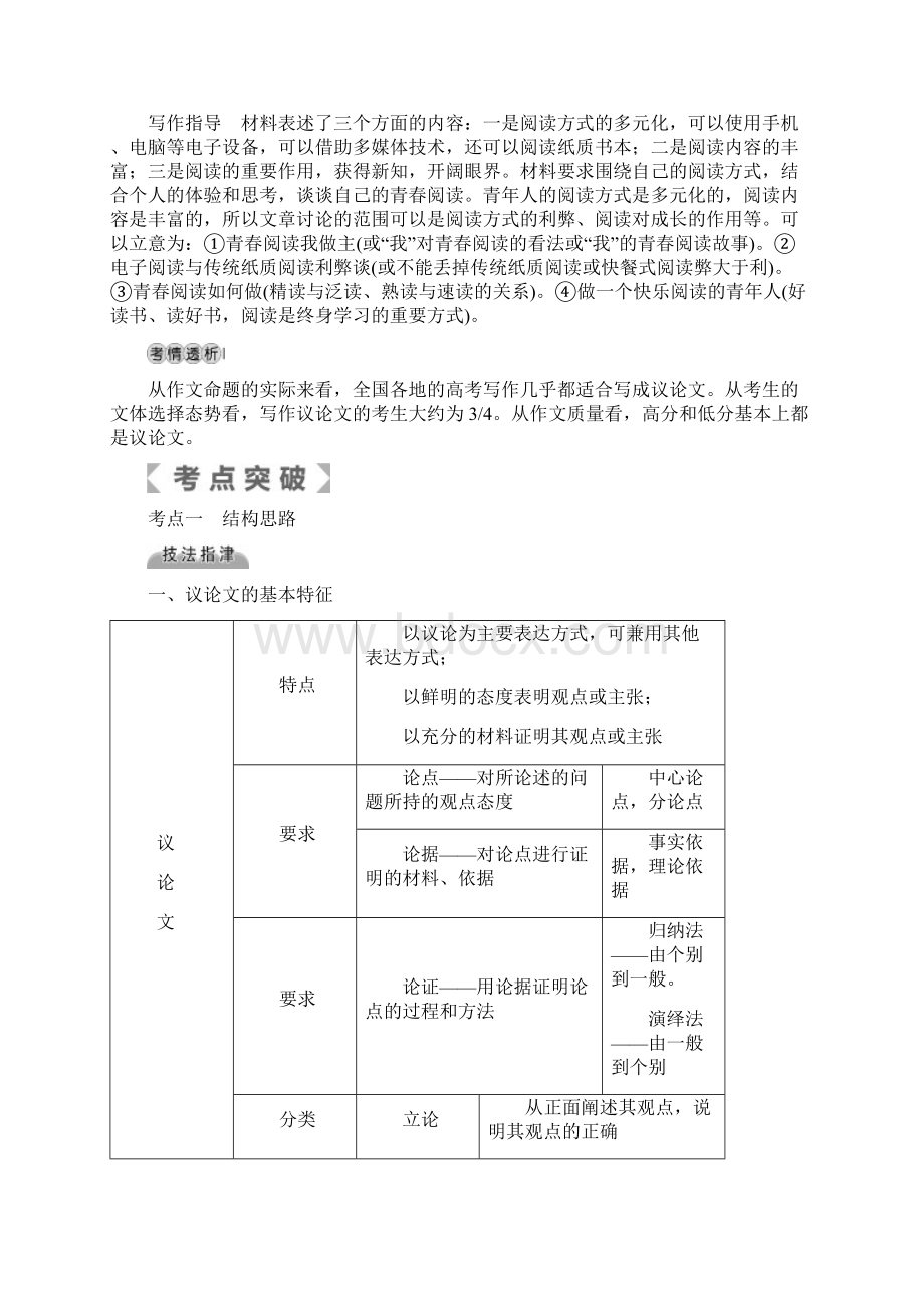 全国通用版版高考语文大一轮复习第六部分写作专题十八议论文写作讲义.docx_第2页