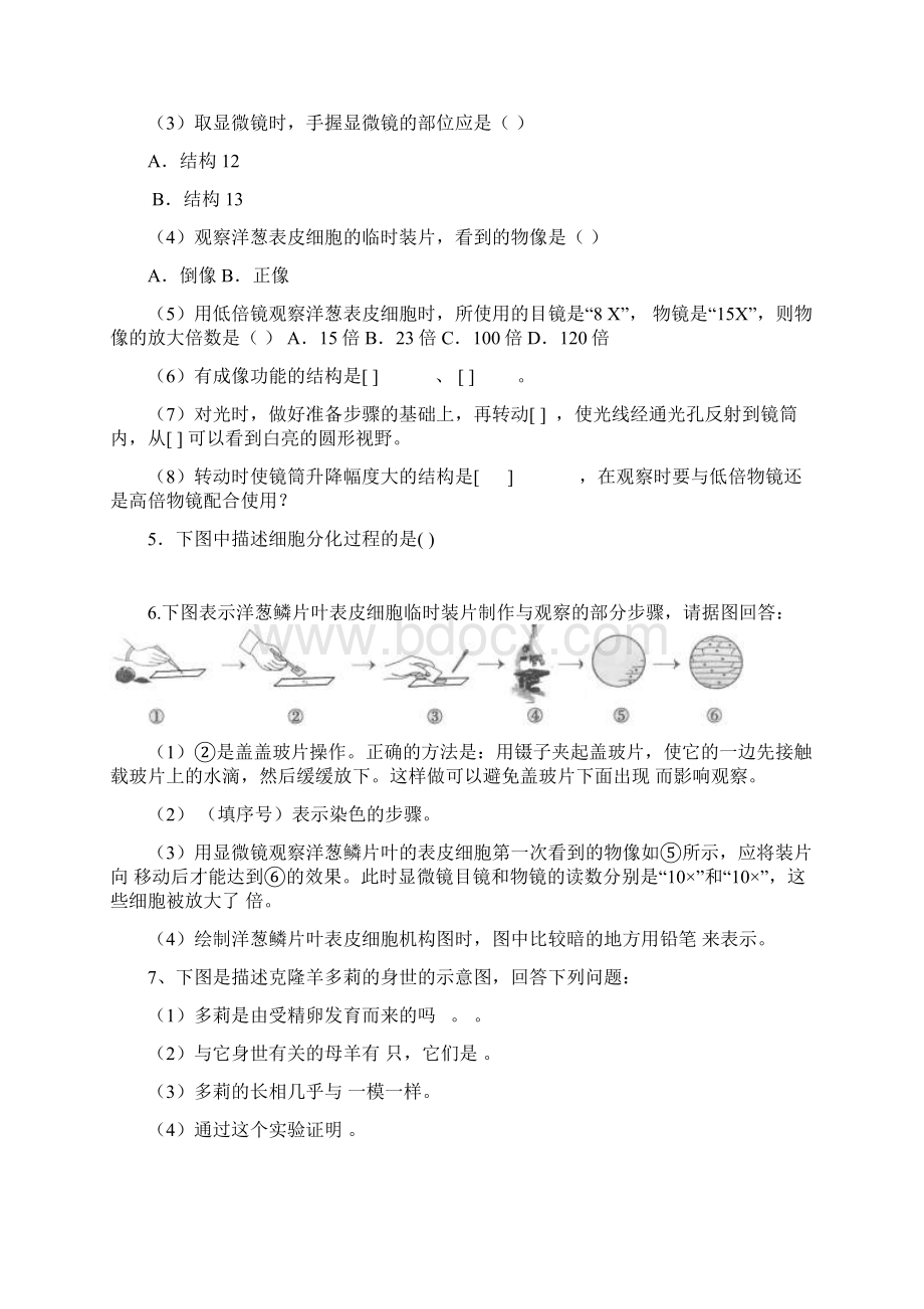 人教版初中生物识图专题整理版.docx_第2页