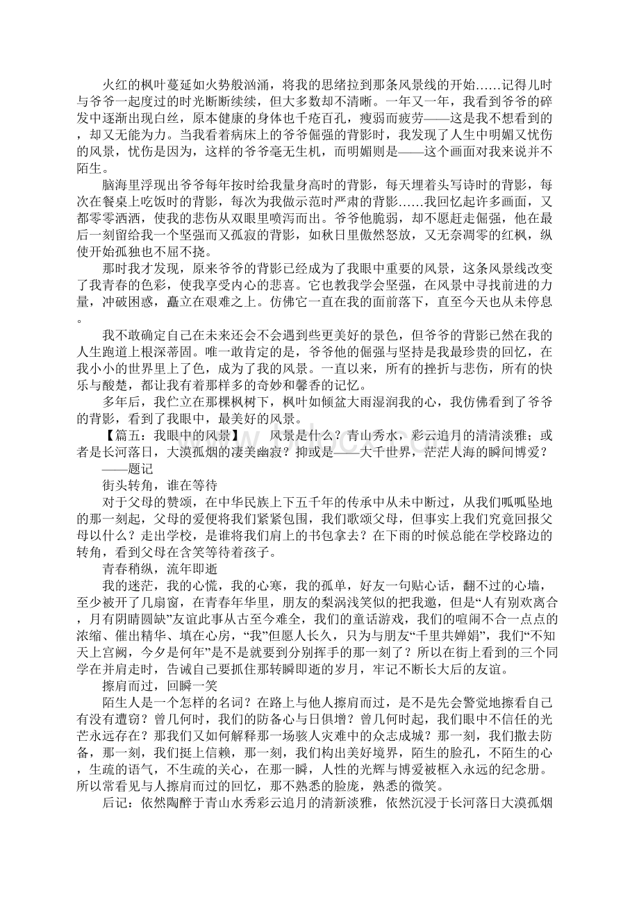 我眼中的风景作文700字七篇.docx_第3页