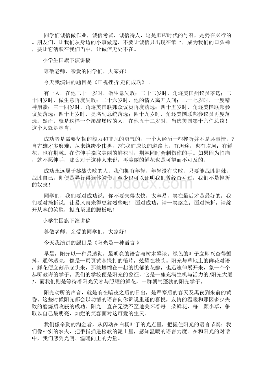 领导讲话稿之小学生国旗讲话稿.docx_第2页