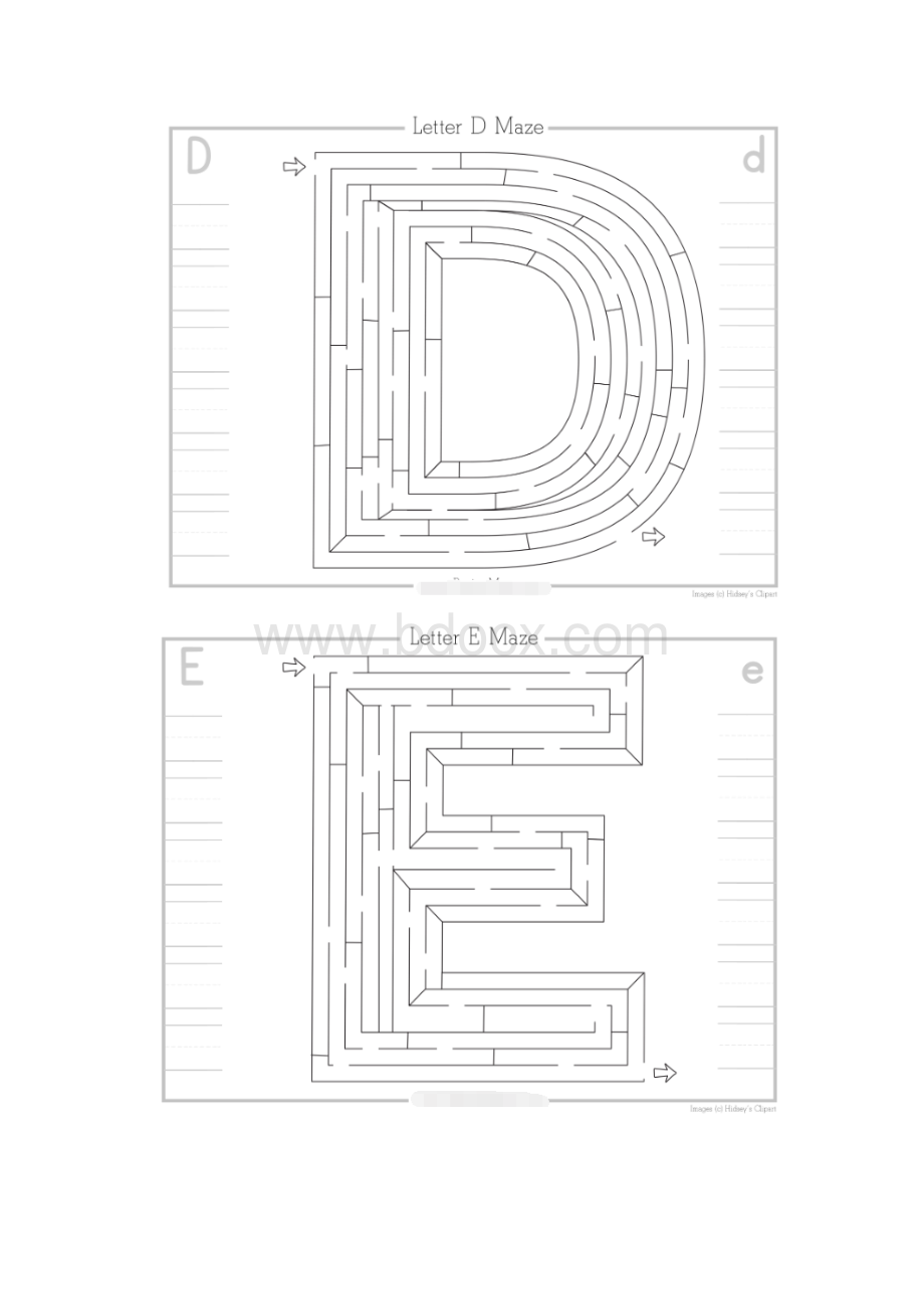 儿童早教专注力训练二十六个字母迷宫大冒险训练打印版.docx_第3页